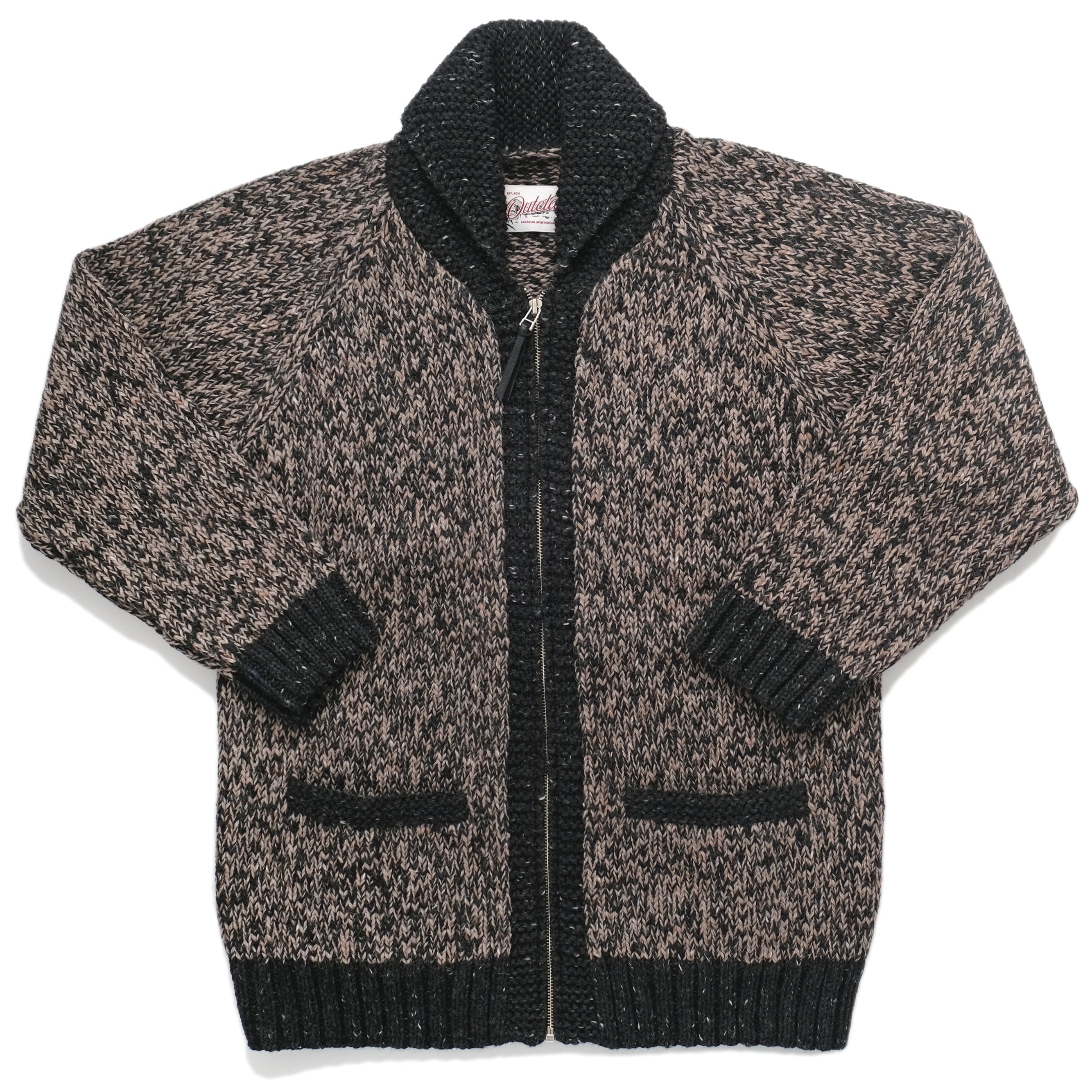 Black Marl Zip Cardigan – Outclass