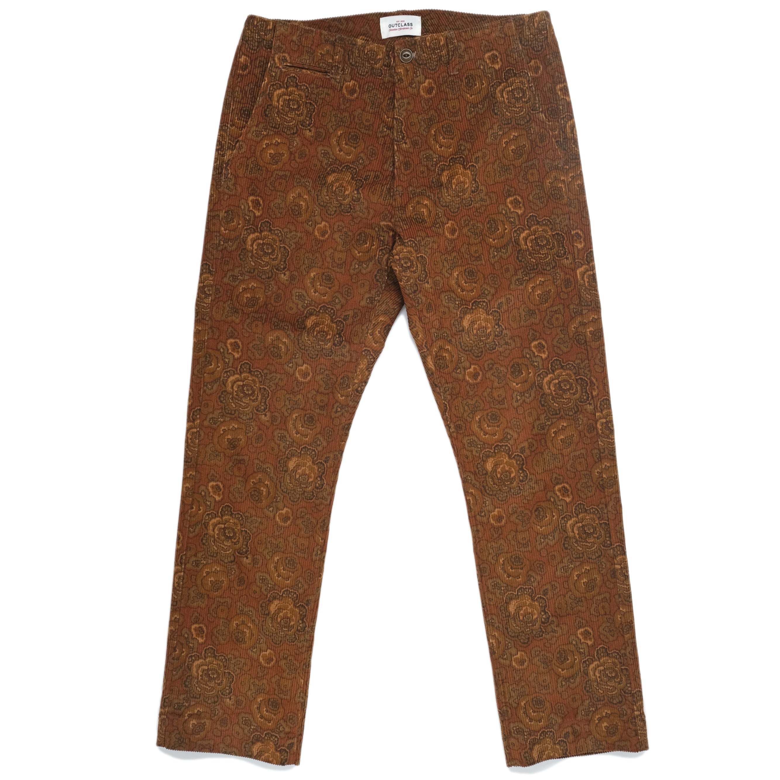 Bronze Printed Corduroy Camp Pant – Outclass