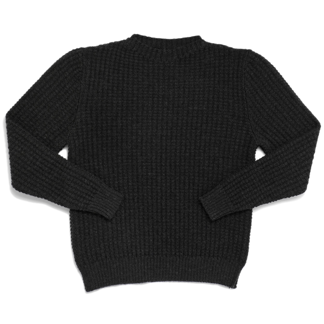 Black Waffle Knit Knit Basics