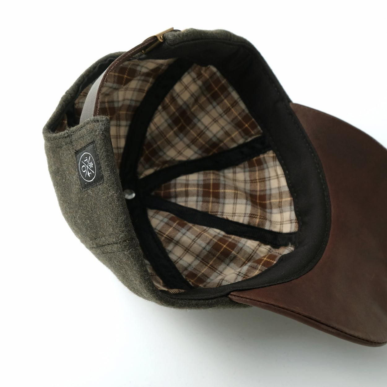 Olive Wool/Leather Ball Cap