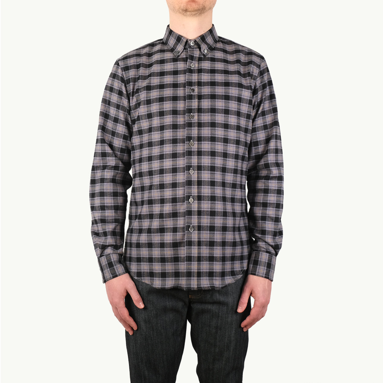Grey/Black Check Flannel Shirt