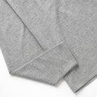Heather gray slub jersey long-sleeve t-shirt with ribbed cuffs and hem