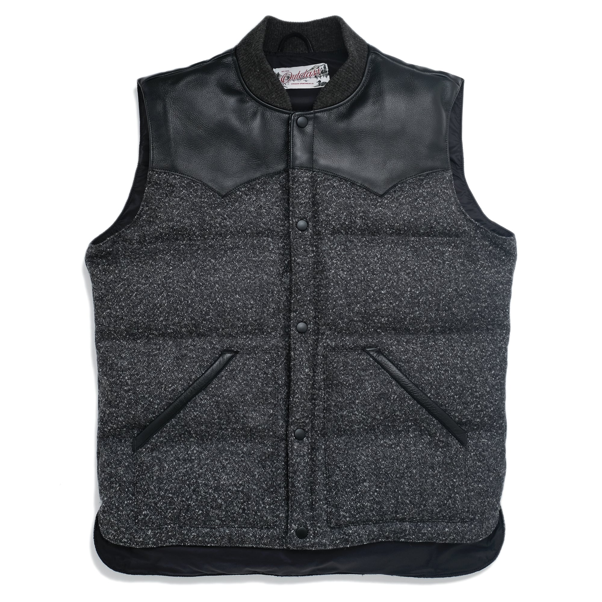トップス Early 20th Century Black Wool Gilet Wool and silk sleeveless gilet black beauty - Comptoir des