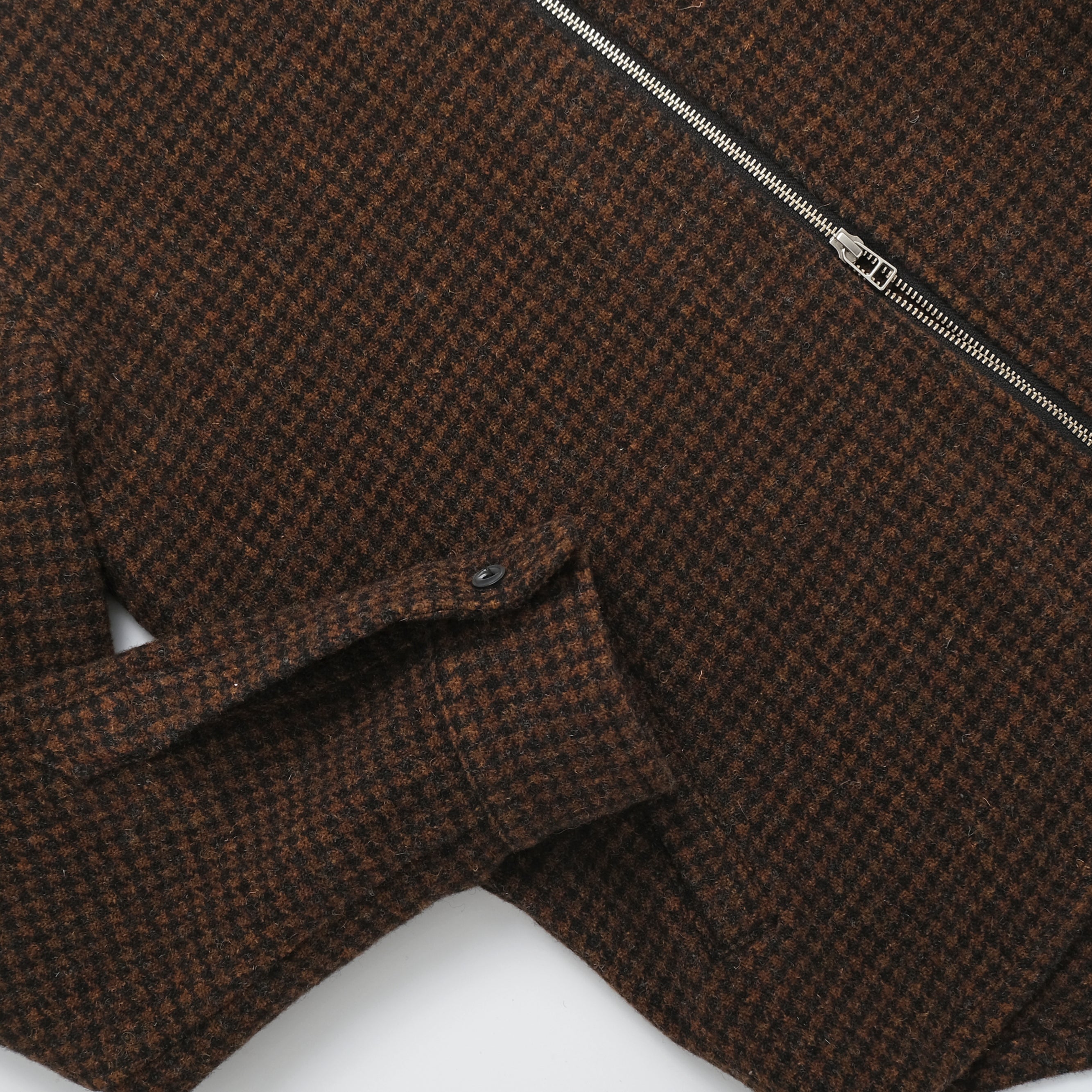 Bronze Houndstooth Zip Overshirt – Outclass