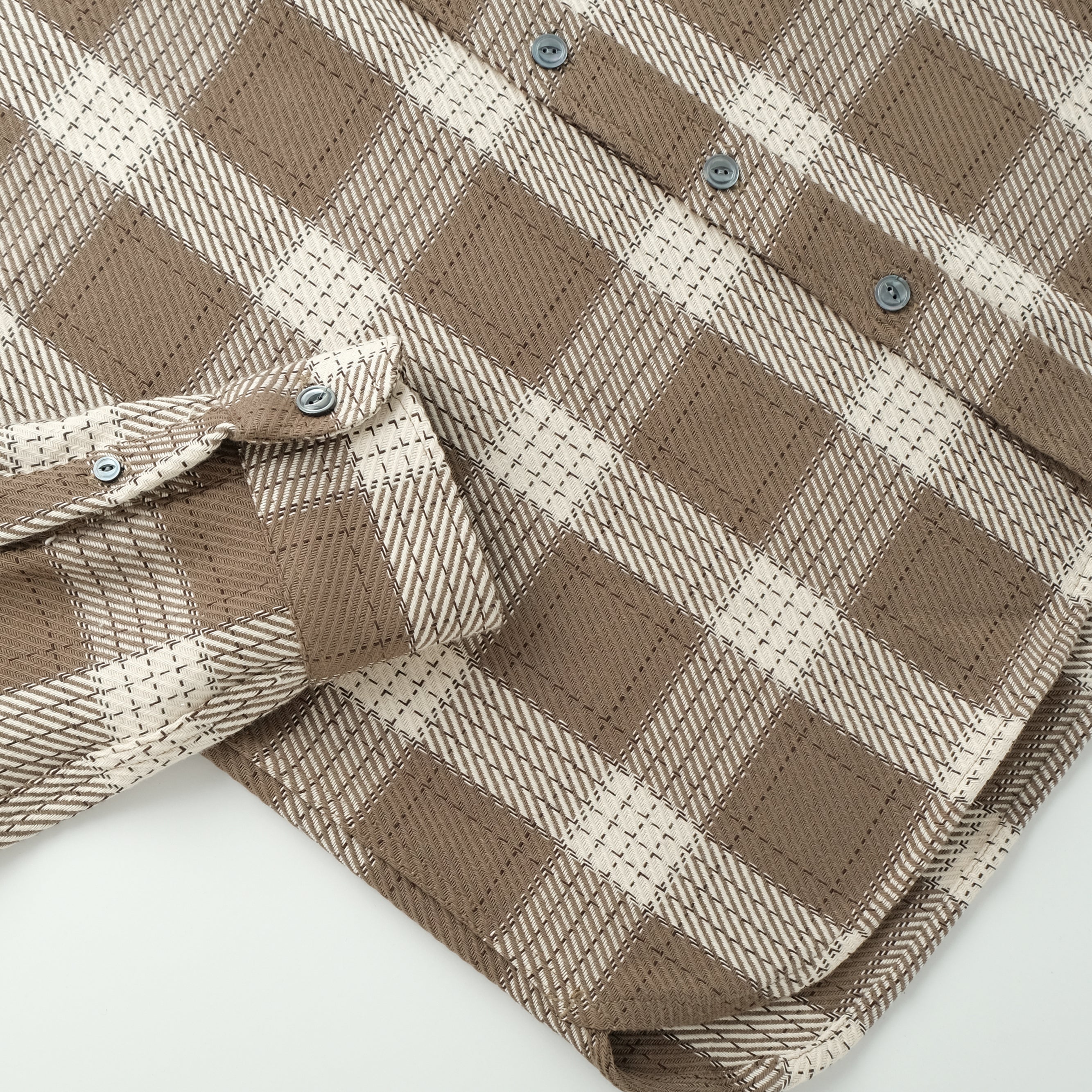 Taupe Check Easy Shirt – Outclass