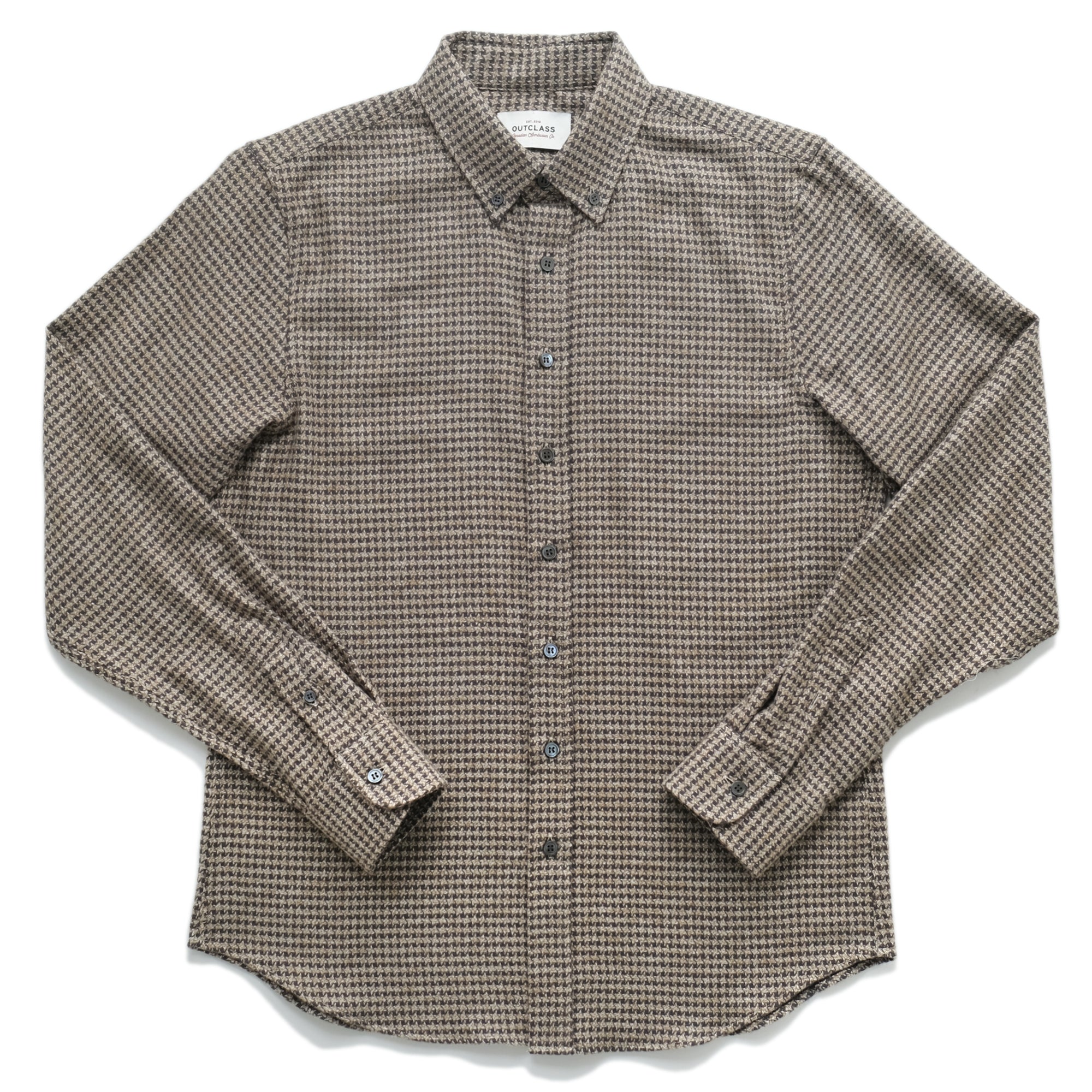 Olive Houndstooth Classic Shirt – Outclass