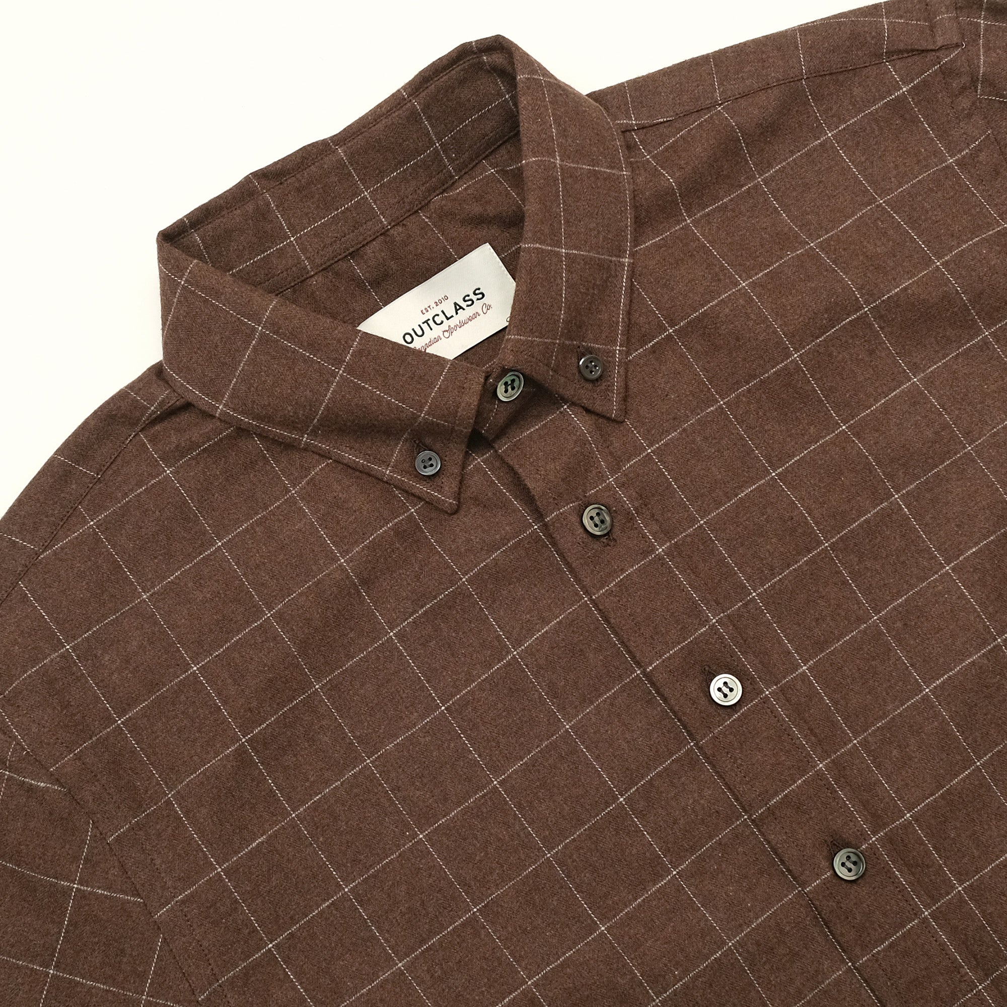 Mocha Windowpane Flannel Classic Shirt – Outclass