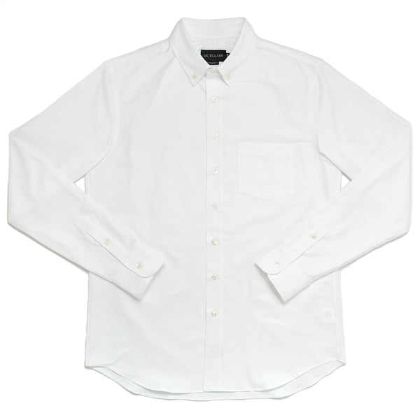 White Button Down Classic Oxford Shirt - Bluefort