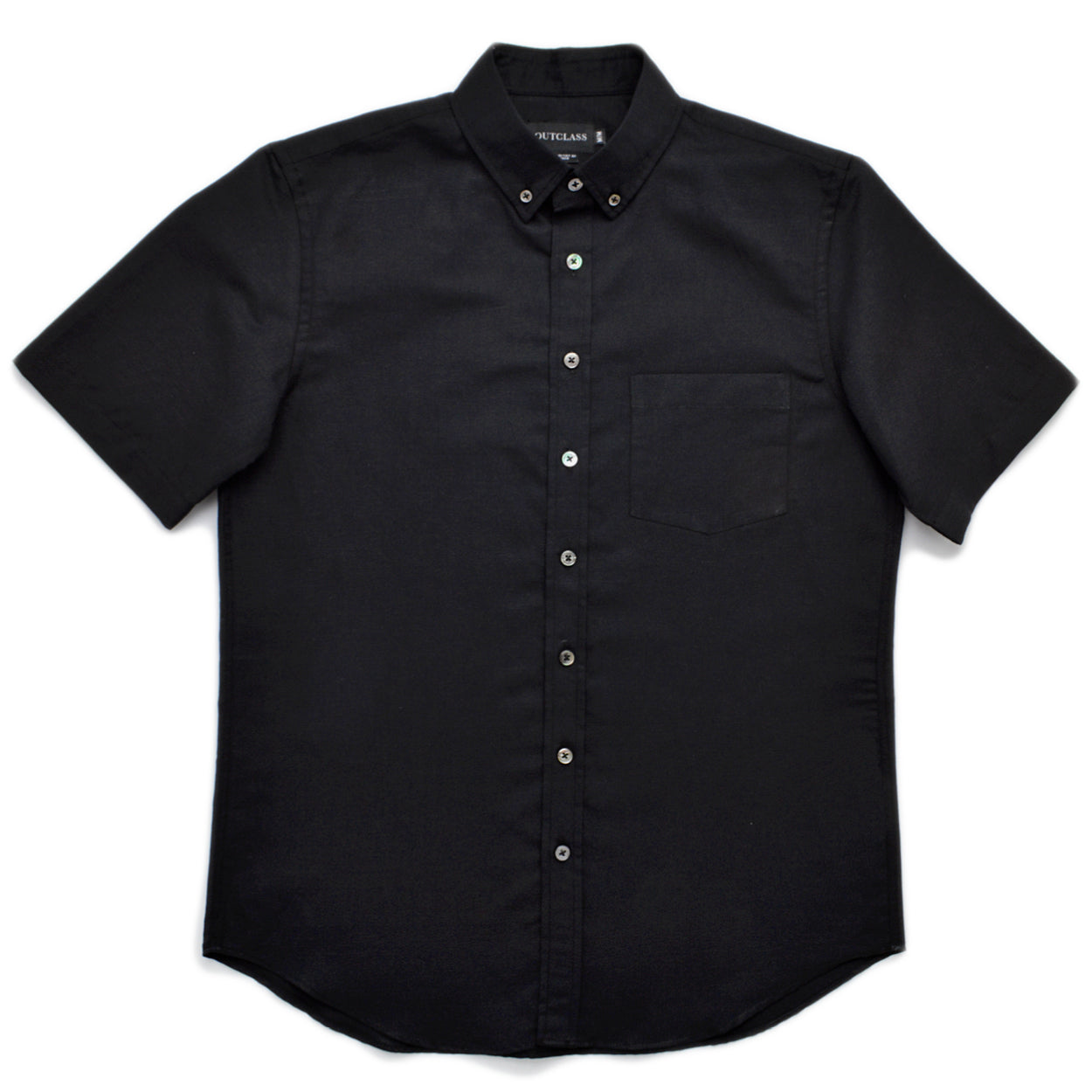 Black Linen Blend S/S Shirt