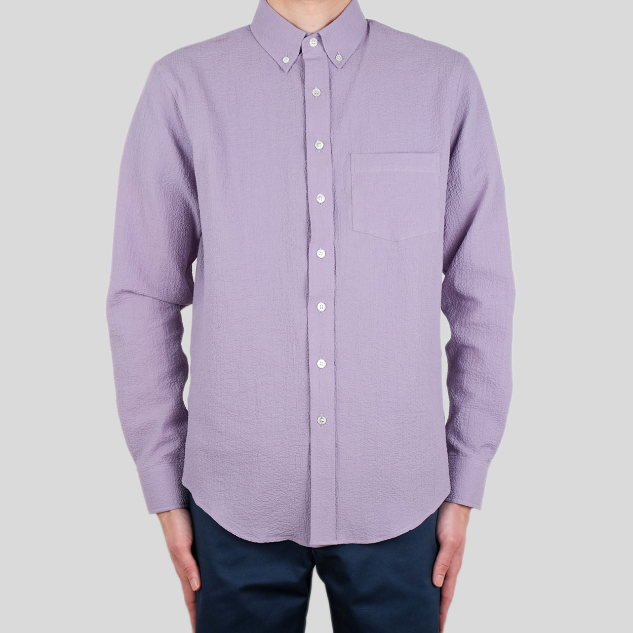 Lavender Seersucker L/S Shirt