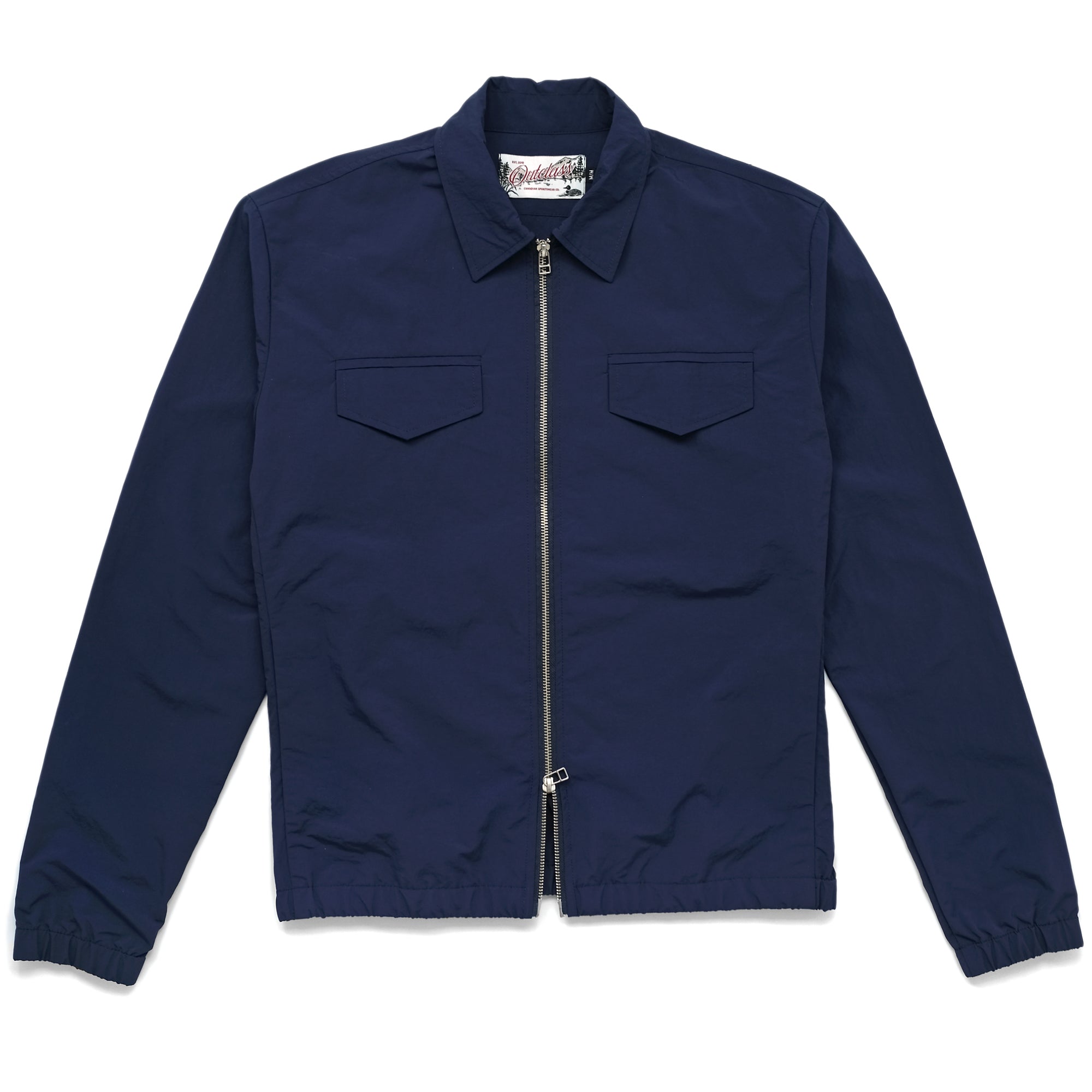 Navy Nylon Coach Jacket – Outclass