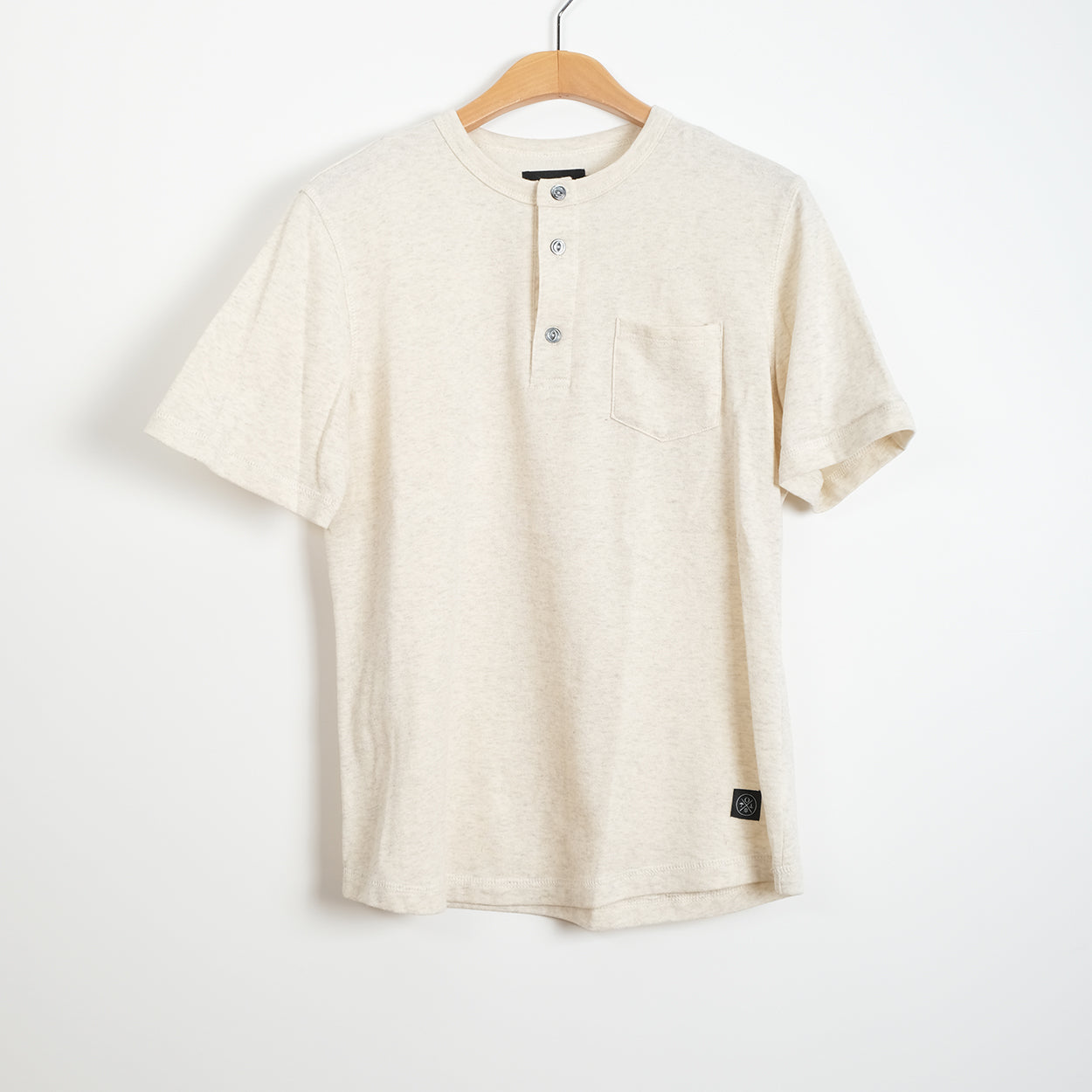 M - Birch French Terry S/S Henley