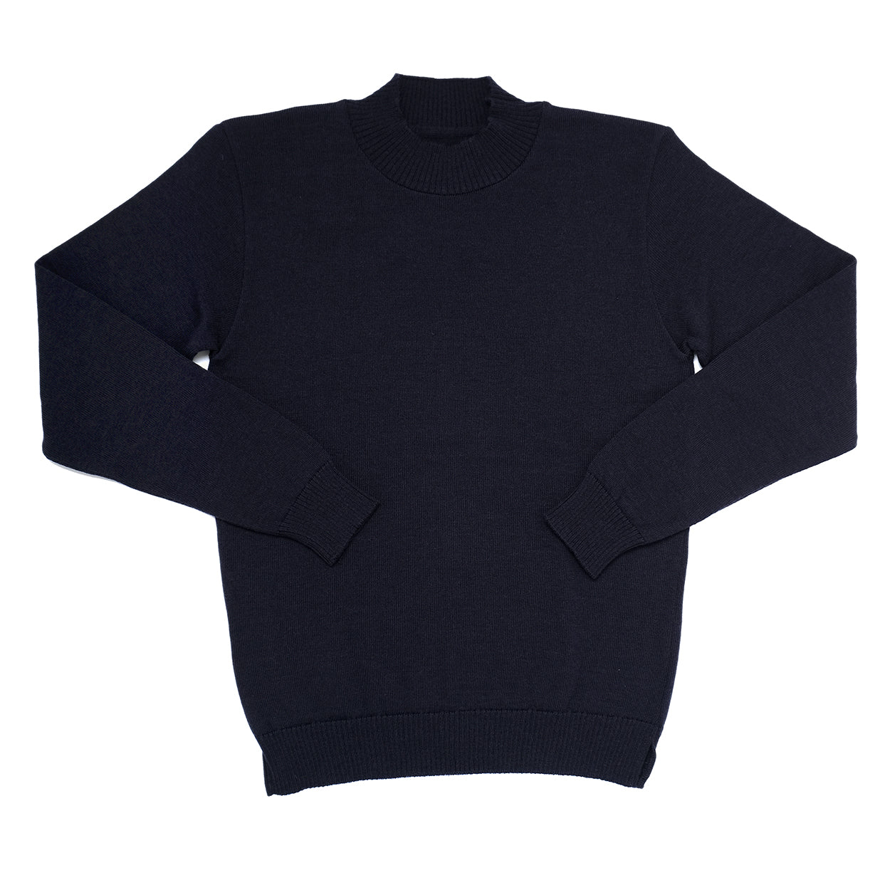 Navy Mockneck Pullover Sweater