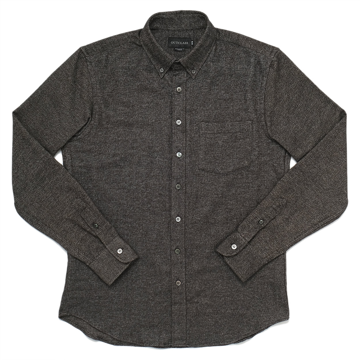 Smoke Grey Twill Flannel Shirt