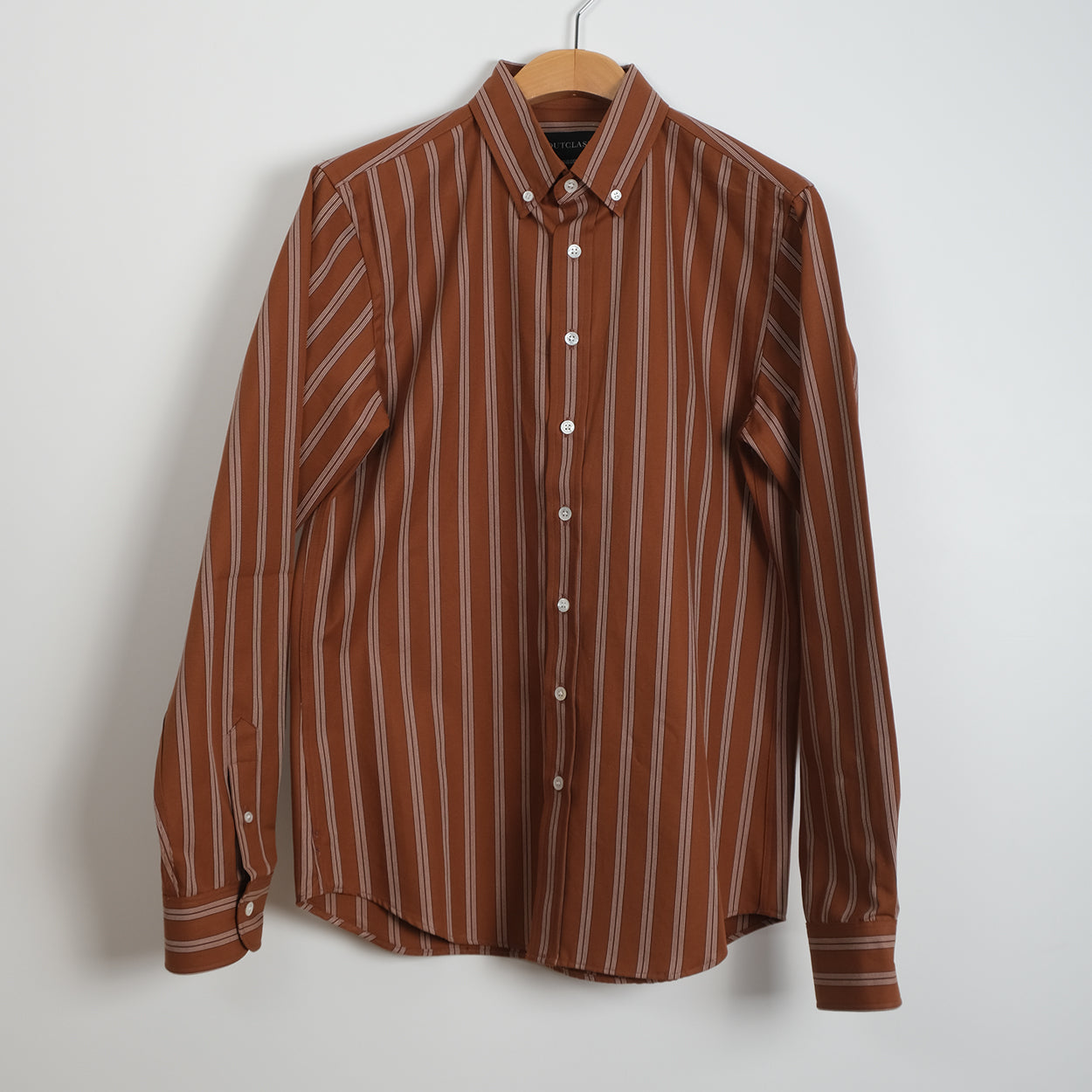 M - Terracotta Stripe L/S Shirt