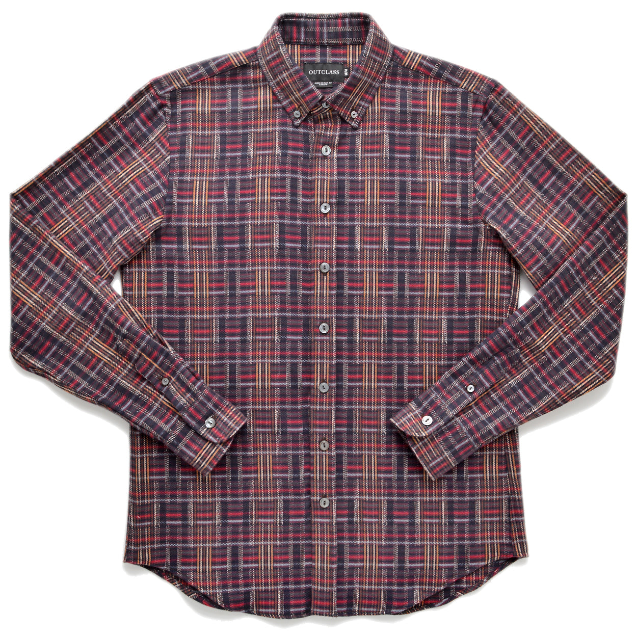 Maroon Geometric Flannel Shirt – Outclass