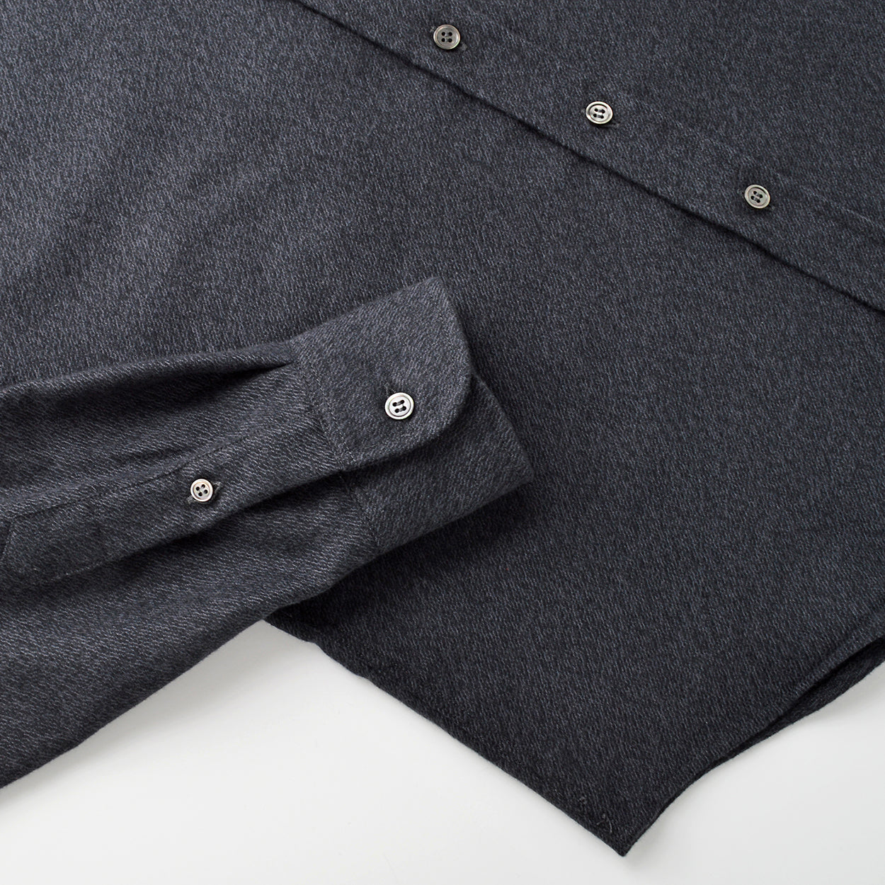 Charcoal Twill Flannel Shirt