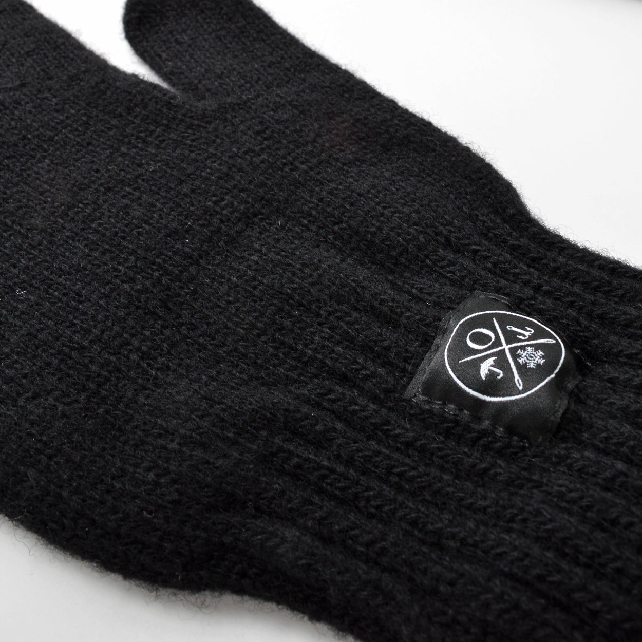 Black Full Finger Wool Gloves