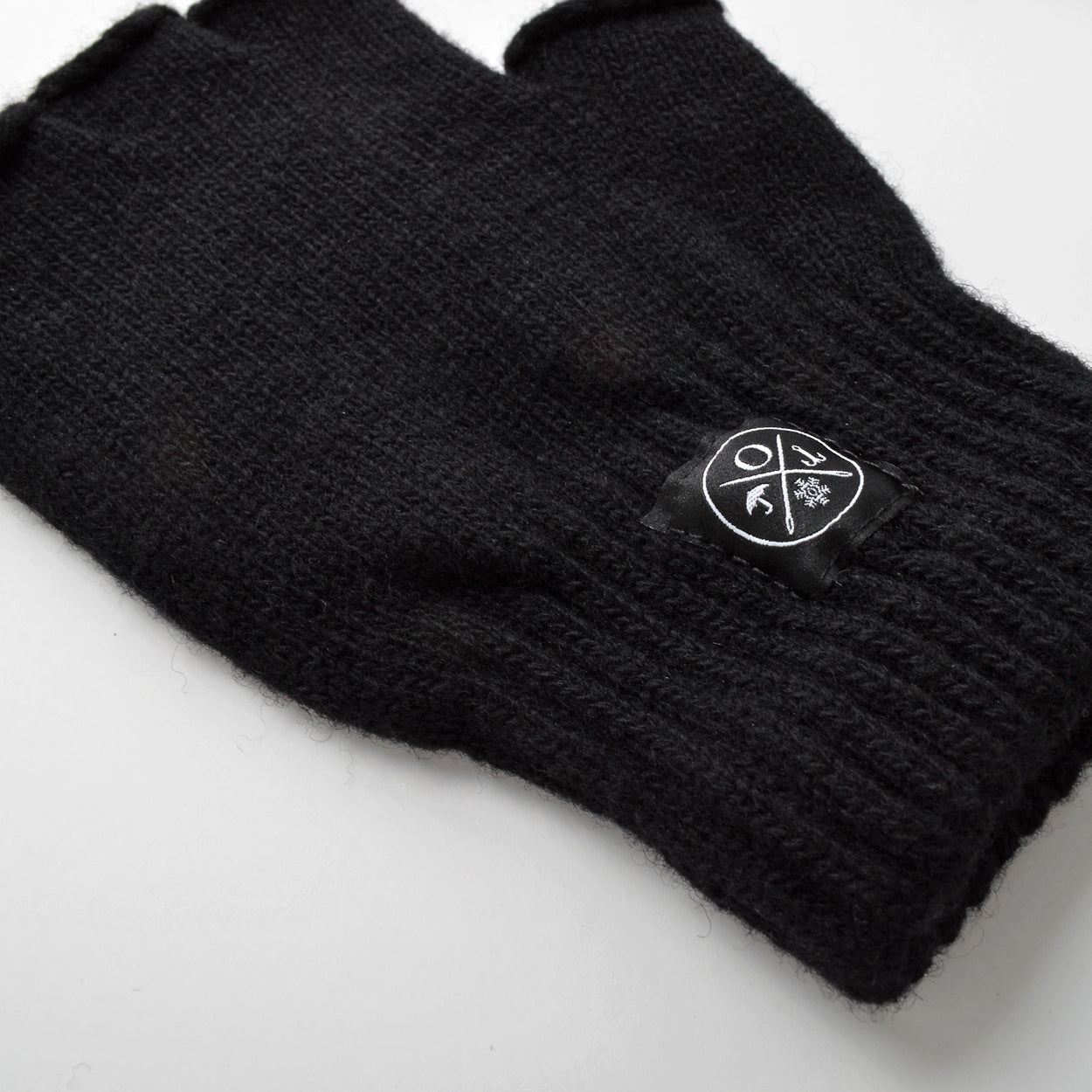 Black Fingerless Wool Gloves