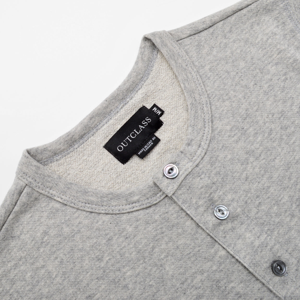 Grey S/S French Terry Henley